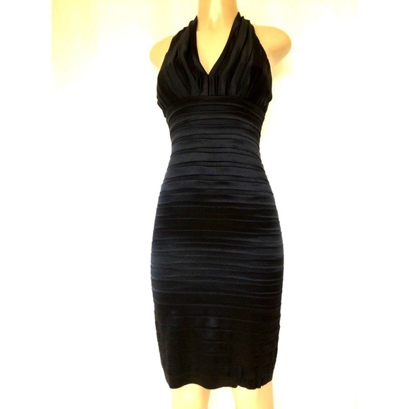 Tadashi Shoji Black Halter Midi Dress - Picture 6 of 7